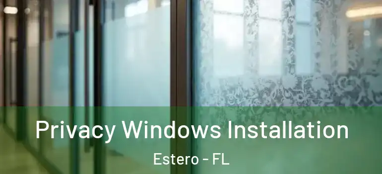  Privacy Windows Installation Estero - FL