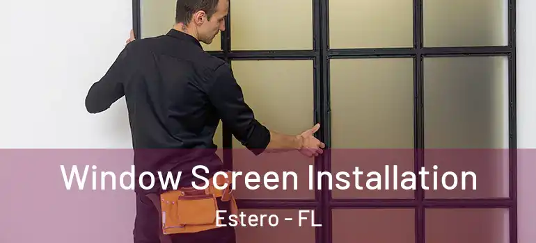  Window Screen Installation Estero - FL